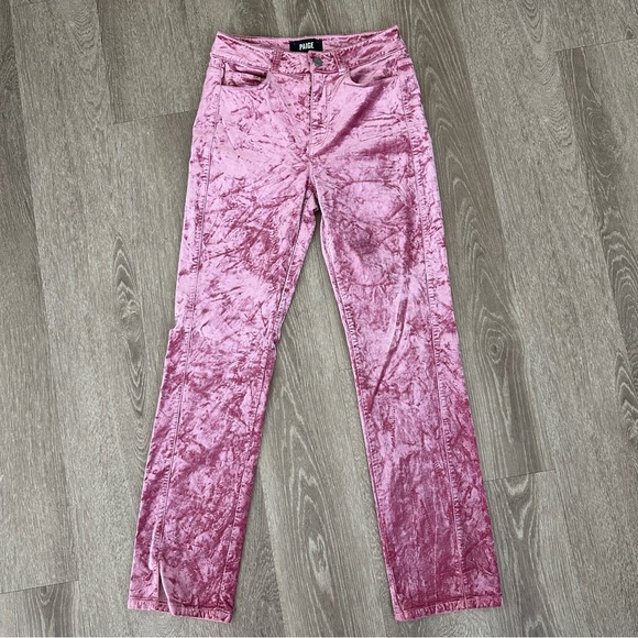 high-rise straight velvet jeans in Warm Suede - Picture 3 of 11